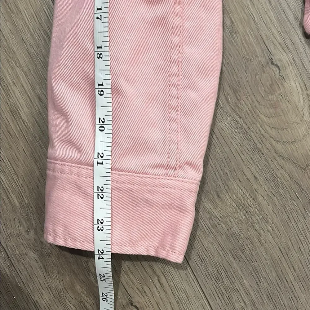 J. Crew Women’s 100% Cotton Pale Pink Peacoat Feminine White Buttons Size 8 - Picture 12 of 13